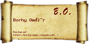 Borhy Omár névjegykártya